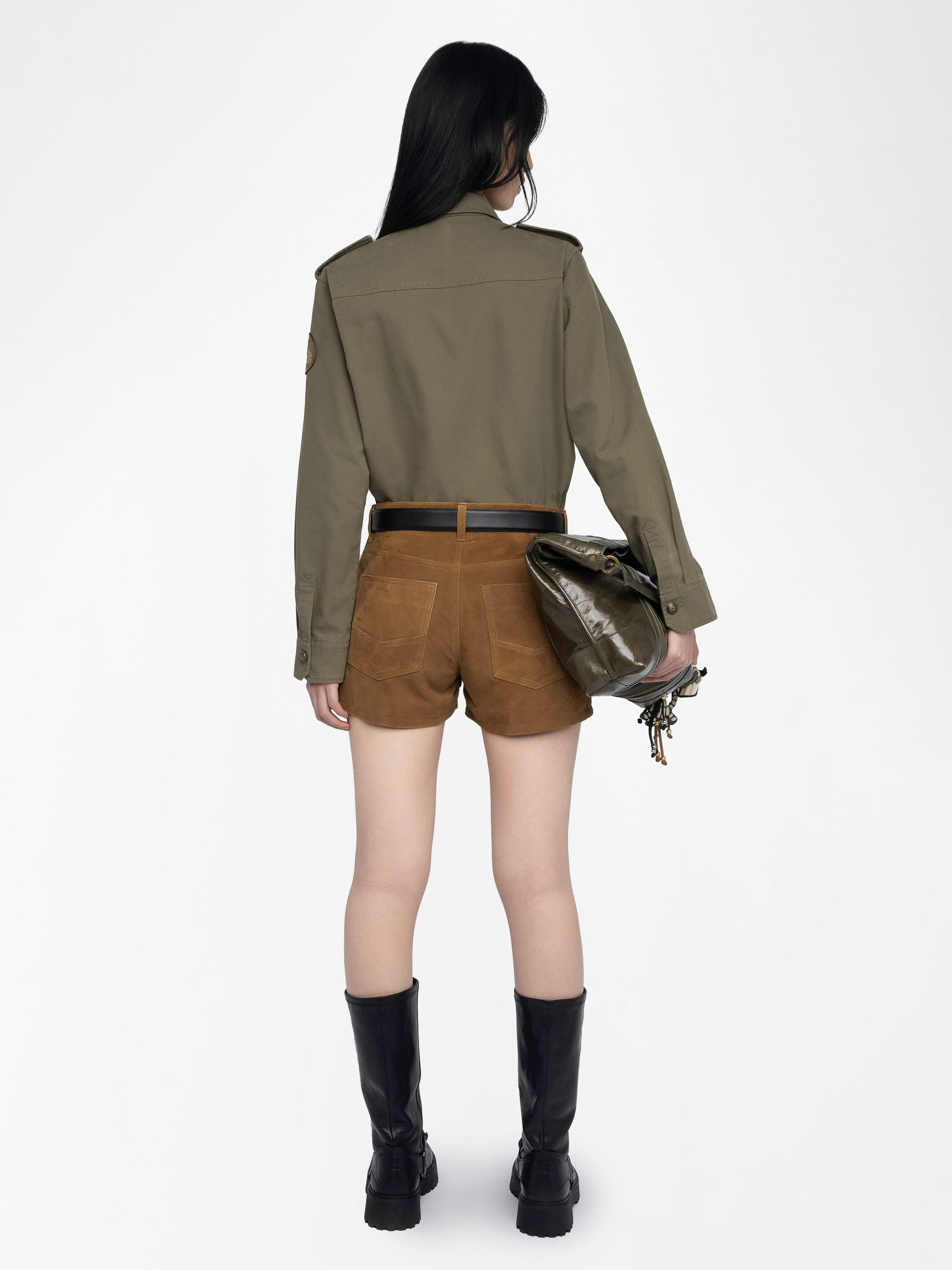 Overshirt Taskam - Military-inspired cotton canvas overshirt.